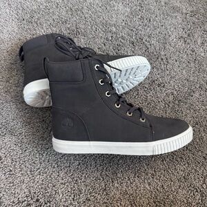 Timberland Women’s High Top Sneaker Boots Black Nubuck US 8 Style A48IB